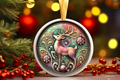 Round Christmass Ornament PNG Product Image 1