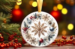 Round Christmas Ornament Sublimation|Clipart Product Image 1