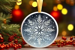 Round Christmas Ornament Sublimation|Clipart Product Image 3