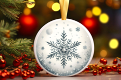 Round Christmass Ornament PNG Product Image 1