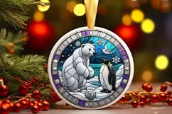 Round Christmas Ornament Sublimation|Clipart Product Image 2