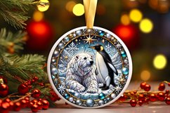 Round Christmas Ornament Sublimation|Clipart Product Image 1