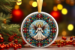 Round Christmass Ornament PNG Product Image 1