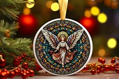 Round Christmas Ornament Sublimation|Clipart Product Image 1