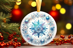 Round Christmass Ornament PNG Product Image 1