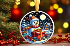 Round Christmas Ornament Sublimation|Clipart Product Image 1