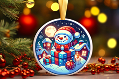 Round Christmass Ornament PNG Product Image 1
