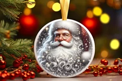 Round Christmas Ornament Sublimation|Clipart Product Image 1