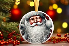 Round Christmas Ornament Sublimation|Clipart Product Image 1