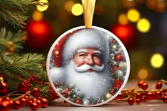Round Christmas Ornament Sublimation|Clipart Product Image 1