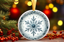Round Christmass Ornament PNG Product Image 1