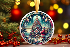 Round Christmass Ornament PNG Product Image 1
