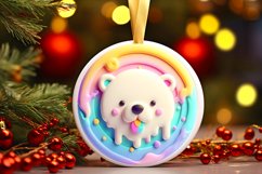 Round Christmas Ornament Sublimation|Clipart Product Image 1