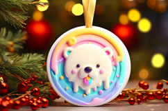 Round Christmass Ornament PNG Product Image 1