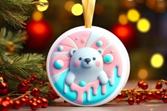 Round Christmas Ornament Sublimation|Clipart Product Image 2