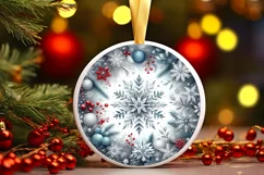 Round Christmas Ornament Sublimation|Clipart Product Image 3