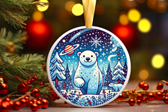 Round Christmass Ornament PNG Product Image 1