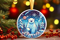Round Christmass Ornament PNG Product Image 1