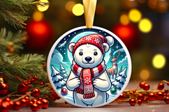 Round Christmass Ornament PNG Product Image 1