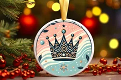 Round Christmas Ornament Sublimation|Clipart Product Image 2