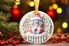 Round Christmas Ornament Sublimation|Clipart Product Image 1