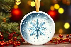Round Christmas Ornament Sublimation|Clipart Product Image 1