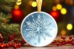 Round Christmas Ornament Sublimation|Clipart Product Image 1