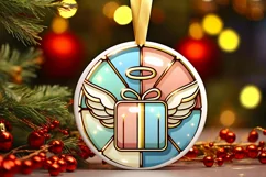 Round Christmas Ornament Sublimation|Clipart Product Image 1