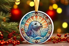 Round Christmas Ornament Sublimation|Clipart Product Image 2