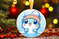 Round Christmass Ornament PNG Product Image 1