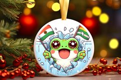 Round Christmas Ornament Sublimation|Clipart Product Image 1