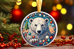 Round Christmass Ornament PNG Product Image 1