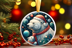 Round Christmass Ornament PNG Product Image 1