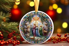 Round Christmas Ornament Sublimation|Clipart Product Image 1