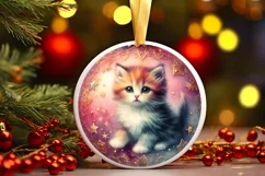 Round Christmas Ornament Sublimation|Clipart Product Image 1