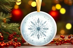 Round Christmas Ornament Sublimation|Clipart Product Image 1