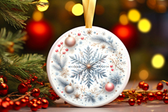 Round Christmass Ornament PNG Product Image 1