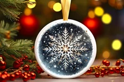 Round Christmas Ornament Sublimation|Clipart Product Image 3