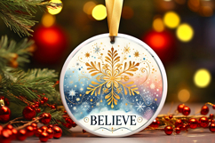 Round Christmass Ornament PNG Product Image 1