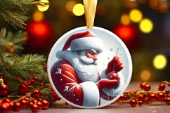 Round Christmass Ornament PNG Product Image 1