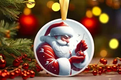 Round Christmas Ornament Sublimation|Clipart Product Image 1