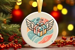 Round Christmas Ornament Sublimation|Clipart Product Image 2