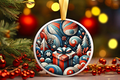 Round Christmass Ornament PNG Product Image 1