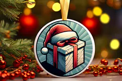Round Christmass Ornament PNG Product Image 1