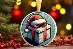 Round Christmas Ornament Sublimation|Clipart Product Image 1