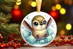 Round Christmas Ornament Sublimation|Clipart Product Image 2