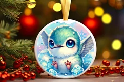Round Christmas Ornament Sublimation|Clipart Product Image 2