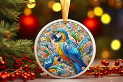 Round Christmass Ornament PNG Product Image 1