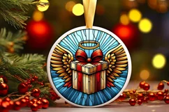Round Christmas Ornament Sublimation|Clipart Product Image 1