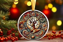 Round Christmas Ornament Sublimation|Clipart Product Image 2